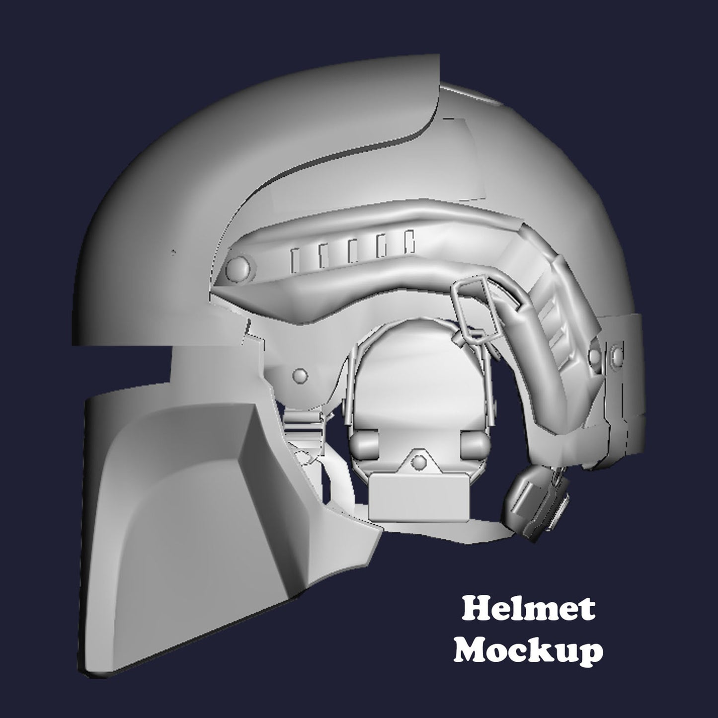 Mandalorian style Mask for Bump Helmets STL/Digital Files