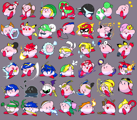 Super Smash Kirby Sticker Gacha