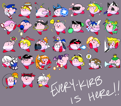 Super Smash Kirby Sticker Gacha