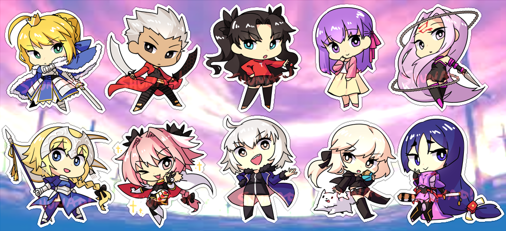 Fate Series Charms - 1.5" Double-sided Clear Acrylic