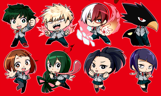[SALE] Hero Academia Charms - 2" Double-sided Clear Acrylic