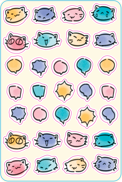 Expressive Cat 4"x6" Sticker Sheet